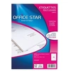 Image de Office Star - Blanc - 70 x 36 mm 2400 étiquette(s) (100 feuille(s) x 24 étiquettes