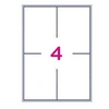 Image de Office Star - Blanc - 105 x 148.5 mm 400 étiquette(s) (100 feuille(s) x 4 étiquettes