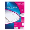 Image de Office Star - Blanc - 105 x 42.4 mm 1400 étiquette(s) (100 feuille(s) x 14 étiquettes