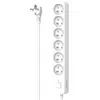 Image de Rallonge blanche de 1,5m avec commutateur 16A 6 modules Quarx