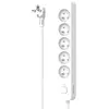 Image de Rallonge blanche de 3m avec commutateur 16A 5 modules Quarx
