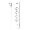 Image de Bloc multiprises NF 2P+T 16A avec interrupteur Quarx 4 prises + USB C, 1,50 m - blanc