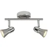 Image de BRILLIANT lampe Sanny LED spot tube 2 lames fer/chrome | 2x LED-PAR51, GU10, 3W lampes à réflecteur LED incluses, (250lm, 3000K) | Échelle A ++ à E | Têtes pivotantes en occasion ou reconditionné