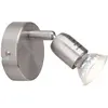 Image de Plafonnier spot chrome satiné Brilliant Loona LED 1 lampe 3000K rond 240lm
