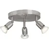 Image de Brillant plafonnier led a 3 lumieres loona 3xgu10 3w acier