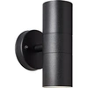 Image de Applique murale JANDY 2L noir métal/verre GU10 max 18W IP44