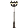 Image de JANEL Lampadaire extérieur - Noir doré - E27 max 3x60W - Ampoule non incluse