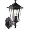 Image de Applique extérieure Carleen E27 60 W IP44 métal verre noir