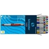 Image de Loox Stylo bille Zone grip confort Plusieurs coloris Pointe M Encre permanente bleue Lot de 20
