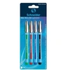 Image de - 75020 - Blister de 4 stylos à bille - Large - Noir/Rouge/Bleu/Vert