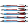 Image de Slider Rave Lot de 5 Stylos à bille rétractables et rechargeables avec technologie Viscoglide Encre rouge