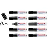 Image de Mini-marqueur permanent edding,5 - Noir - 10 stylos - Pointe ronde fine 1 mm - Imperméable, sèche vite, résiste à l'effacement - Mini-marqueur pour carton, plastique, bois, métal, pierre, toile en occasion ou reconditionné