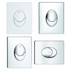 Image de Plaque de commande WC Skate Air - Finition : CHROME MAT - Montage horizontal