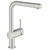 Image de minta mitigeur d'évier avec douchette extractible, supersteel (30274dc0)