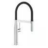 Image de Mitigeur cuisine semi-professionnel essence bec haut chrome douchette extractible