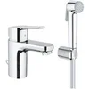 Image de bauedge mitigeur de lavabo taille s + douchette de bidet, chrome (23757000)
