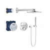 Image de Colonne de douche encastrée thermostatique Grotherm SmartControl Douchette Euphoria Stick chromé