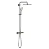 Image de euphoria system 310 colonne de douche avec thermostatique pour montage mural, hard graphite brossé (26075al0)