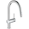 Image de GROHE Robinet de cuisine évier Minta, robinet avec douchette extractible, bec en forme de U, inverseur 2 jets, installation et nettoyage facile, chromé, 32321002 (Import Allemagne) en occasion ou reconditionné