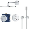 Image de Ensemble de douche 2 jets Cosmopolitan 310 Grohtherm 34731000- Commande encastrée-Economie d'eau-Anti-calcaire-Chrome