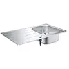 Image de GROHE Évier de cuisine 1 bac avec égouttoir, K200, réversible, 86 x 50 x 18 cm, acier inoxydable chromé, 31552SD1 (Import Allemagne) en occasion ou reconditionné