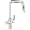 Image de GROHE Blue Pure Eurosmart, Robinet de cuisine filtrant 3 voies (Zone de rotation 150°, poignée dédiée pour l’eau filtrée, nécessite un kit de démarrage de filtre), SuperSteel, 30583DC0 en occasion ou reconditionné