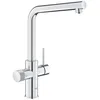 Image de GROHE Blue Pure Minta, Robinet de cuisine filtrant 3 voies (Zone de rotation 150°, poignée dédiée pour l’eau filtrée, nécessite un kit de démarrage de filtre), Chrome, 30588000 en occasion ou reconditionné