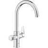 Image de Robinet filtrant de cuisine - Chromé - Filtration de l'eau - Bec haut en C - Rotation 150° - Blue Pure StartCurve - 30592000