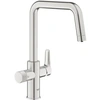 Image de Robinet filtrant de cuisine - Supersteel - Filtration de l'eau - Bec haut en U - Rotation 150° - Blue Pure Start - 30595DC0