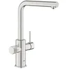 Image de GROHE Minta 30601DC0 Robinet de cuisine (bec haut amovible, forme en L, compatible avec les kits de filtration Blue (séparément), moins de consommation d'eau), gris mat en occasion ou reconditionné