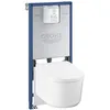 Image de GROHE Rapid SLX Pack bâti WC 4 en 1, Prise de courant intégrée, WC lavant complet Sensia, Supports muraux, Set d'isolation phonique pour WC, Régulateur de débit inclus, 36509SH0 en occasion ou reconditionné