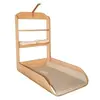 Image de Table à langer murale en bois imitation chêne clair