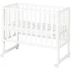 Image de roba Lit Cododo 45 x 90 cm safe asleep® 3 en 1 - Hauteur Réglable - Ensemble Complet avec Berceau, Matelas, Barrière en Toile et Roulettes à Freins - Bois Blanc en occasion ou reconditionné