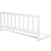 Image de Barriere de Lit en Bois 90 cm - Protection Anti-Chute Sûre pour Bébés et Enfants - 18 mois a 5 Ans - Montage Facile - Blanc