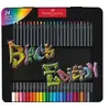 Image de Boîte métal de 24 crayons couleur Black Edition