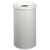 Image de 330701 corbeille à papier ronde 60 litres avec couvercle etouffoir anti-feu hauteur 66cm en métal peint coloris noir
