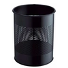 Image de durable corbeille metal, ronde, 15 litres, argent métallisé noir