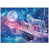 Image de Puzzle 500 pièces phosphorescent : Star Line : Loups sous les lumières du Nord