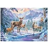 Image de Puzzle 1000 pièces : Chevreuils et cerfs en hiver