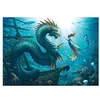 Image de Puzzle 1000 pieces Dragon, sirene et tortues des profondeurs, des 14 ans, Monstre, 12001434,