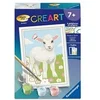 Image de - CreArt Kids 8x12cm - Numéro d'Art - Mouton - Kit de peinture par numéros - Des 7 ans - 12023215