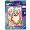 Image de - CreArt Kids 18x24cm - Numéro d'Art - Corgi - Kit de peinture par numéros - Des 9 ans - 12023222
