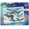 Image de - CreArt Kids 18x24cm - Numéro d'Art - Huski neige - Kit de peinture par numéros - Des 7 ans - 12023226