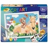 Image de - CreArt Kids 18x24cm - Numéro d'Art - Cheval & Chien - Kit de peinture par numéros - Des 7 ans - 12023228