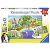 Image de Puzzles 2 x 12 pièces Les animaux du zoo