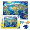 Image de Ravensburger Puzzle pour Enfants - 12722 Grand et vaste Monde - Carte du Monde pour Enfants de 8 Ans et Plus, avec 200 pièces au Format XXL en occasion ou reconditionné