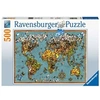 Image de Puzzle 500 pièces Mappemonde de papillons