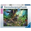 Image de Puzzle Ravensburger - Famille de loups dans la forêt, 1000 pièces