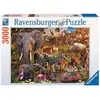 Image de Puzzle 3000 pièces Animaux du continent africain Ravensburger Multicolore 433x301x55 mm 00.017.037
