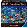 Image de Puzzle en bois - Rectangulaire - 500 pcs - Monde marin coloré - Adulte - 00017515